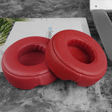 Geekria QuickFit Replacement Ear Pads for Monster Beats Pro Detox Headphones Ear Cushions, Repair Parts (Red)