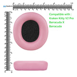 Geekria QuickFit Replacement Ear Pads for Razer Kraken Kitty V2 Pro, Barracuda, Barracuda X Headphones Ear Cushions, Headset Earpads, Ear Cups Cover Repair Parts (Pink)