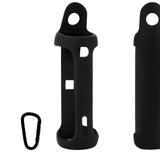 Geekria Silicone Speaker Case Cover, Compatible with JBL FLIP 5 Case, Protective Waterproof Soft Skin, Replacement Bluetooth Speakers Travel Carrying Case with Keychain Hook (Black)