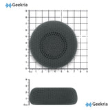 Geekria Replacement Ear Pads Compatible with Logitech Zone Wired (981-000871), Zone 750 (981-001229) Headphones ( Not Compatible with Zone Wireless ), Ear Cushions (Titanium)