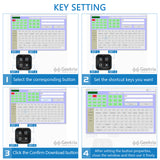 Geekria Personalized Mechanical Keyboard, 4 Key Programmable Multifunction Mechanical Gaming Keyboard, Support Floating for Windows, Vista, NKRO, Hotkeys and Macros (Black)