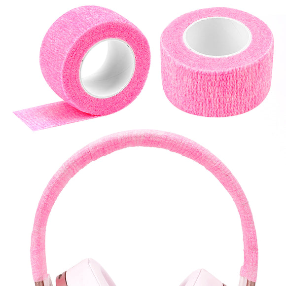 Geekria Non-woven Fabric Headband Cover for Bose QCUltra, QC35, QC45, Beats Studio Pro, Studio3, Solo3, HiFiMAN Ananda, Microsoft Xbox Wireless, Grado SR60 Headphones (Pink/2 Pcs)