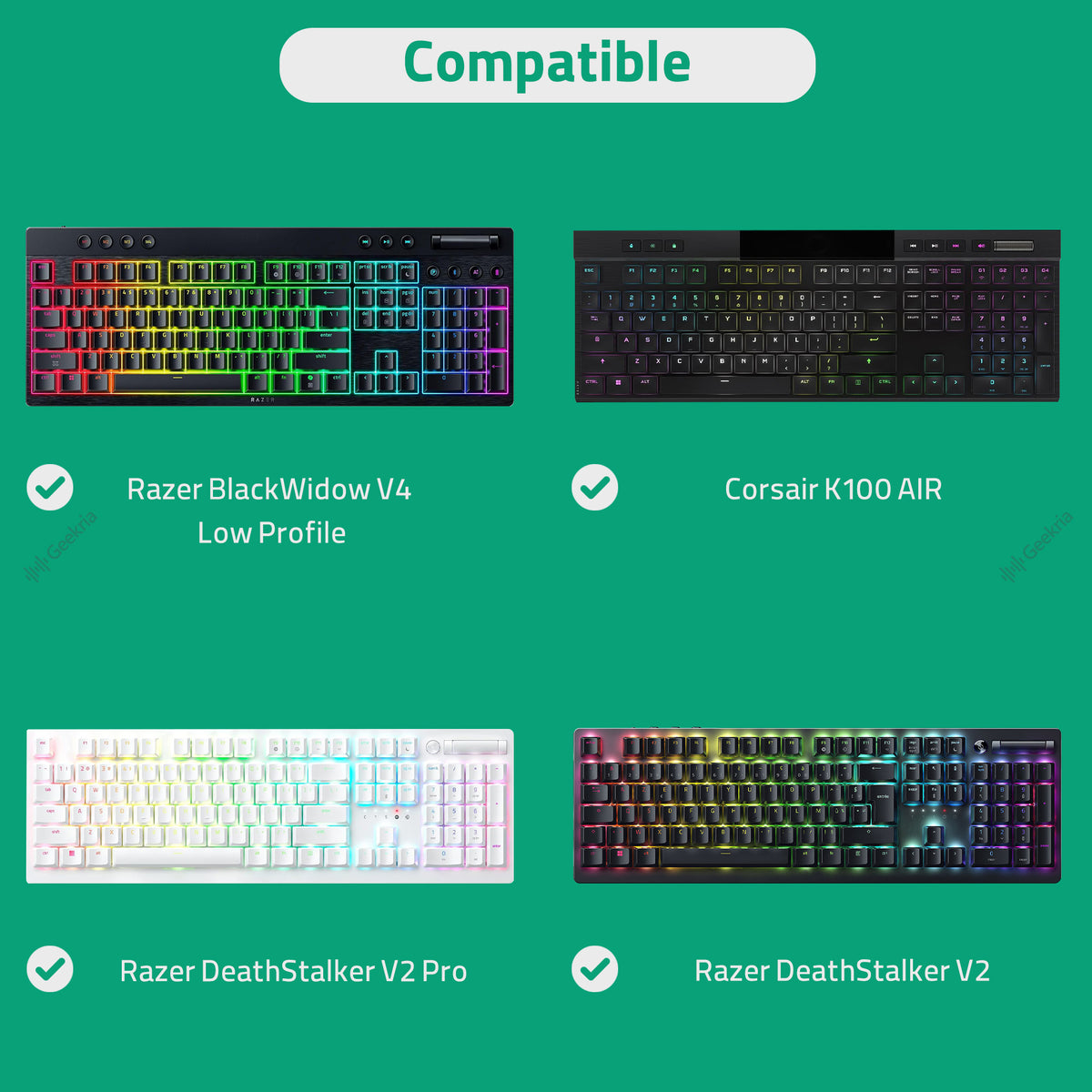 Geekria Keyboard Case, Compatible with Razer BlackWidow V4 Low Profile