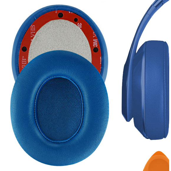 Geekria PRO Extra Thick Replacement Ear Pads for Beats Studio 3, Studio 3.0 Wireless (A1914) Headphones Ear Cushions, Headset Earpads, Ear Cups Cover Repair Parts (Blue)