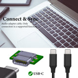 Geekria for Creators USB C to USB C Microphone Cable 8 inch / 20 CM, Compatible with Rode VideoMic GO II, Wireless GO II, DJI Mic, Mic 2 Mic Cord (Black)