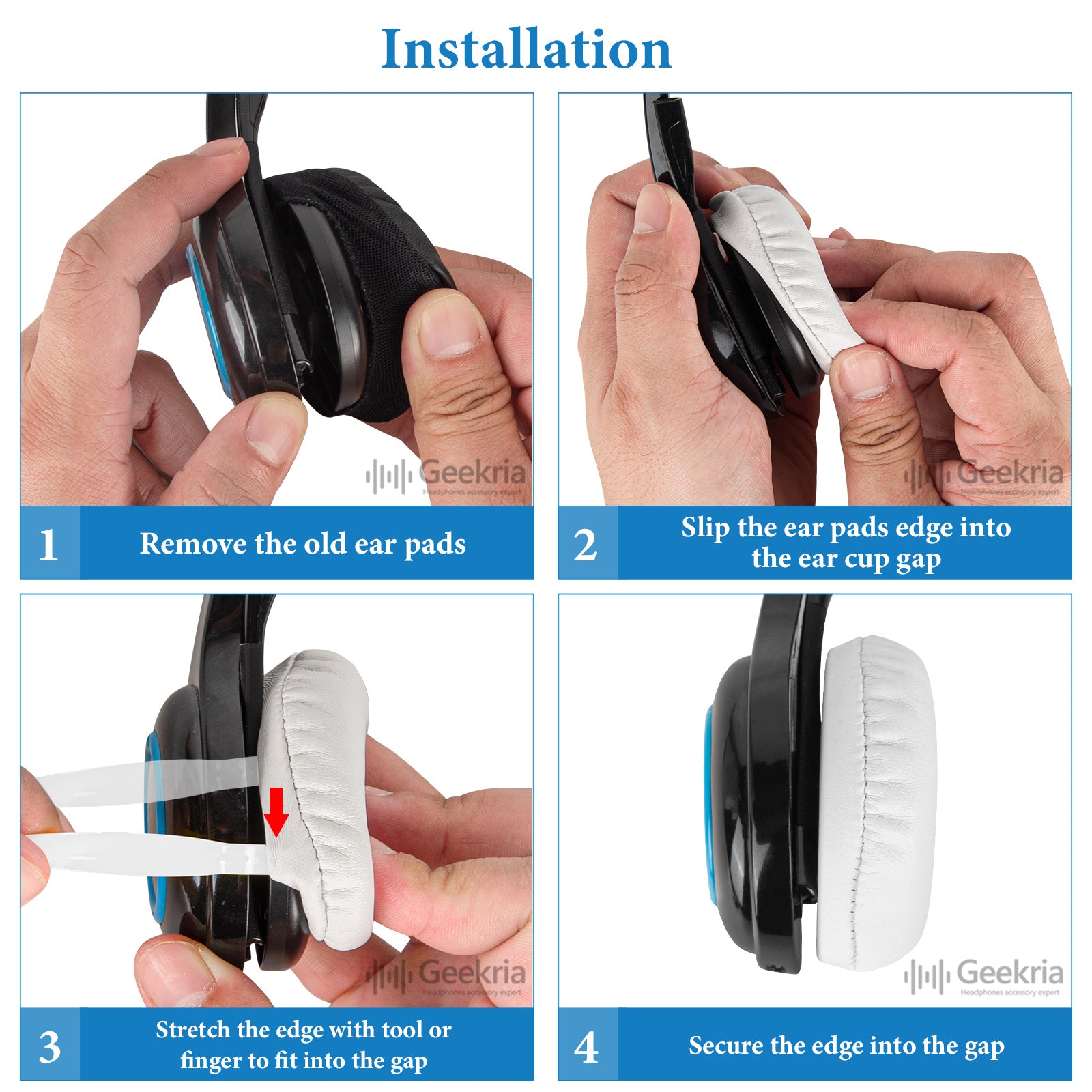 Cuscinetti Auricolari Per Cuffie Wireless Logitech H390 H600 H609 - Foto 13