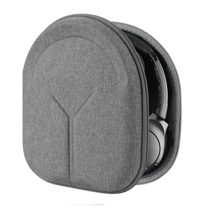 Geekria Shield Headphones Case Compatible with Soundcore by Anker Space Q45, Life Q35, Life Q30, Life Q20 Case, Replacement Hard Shell Travel Carrying Bag with Cable Storage (Light Grey)