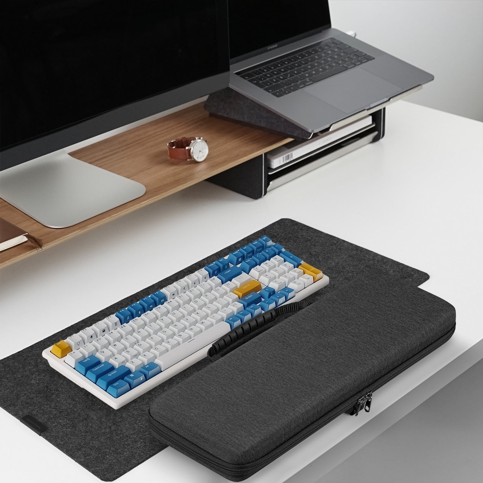 Geekria draagtas met harde schaal voor op reis, compatibel met Microsoft ergonomisch/ergonomisch desktop/3ra00022 toetsenbord (LXM-00004), ergonomisch