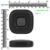 Geekria QuickFit Replacement Ear Pads Compatible with Marshall Major V On-Ear Headphones, Repair Parts (Black)