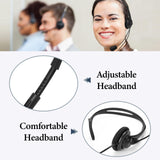 Geekria USB Headset with Microphone, Computer Headphones Wired, Single-Ear Headset with Mic, 330 Degree Boom Mic for Right / Left Ear for Cell Phone, PC, Skype (Black)