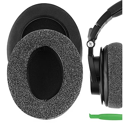 Geekria Comfort Linen Replacement Ear Pads for Audio-Technica ATH-M50XBT ATH-M50xBT2 ATH-M50X ATH-M60X M40X M30X M20X M10X ATH-ANC9 Headphones Ear Cushions, Ear Cups Cover Repair Parts (Dark Grey)