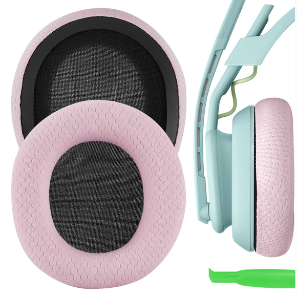 Geekria NOVA Mesh Fabric Replacement Ear Pads for Astro A10 Gen 2 Gaming Headphones Ear Cushions, Headset Earpads, Ear Cups Cover Repair Parts (Pink)