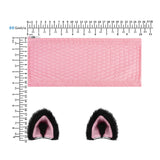 Geekria NOVA Knit Fabric Headband Cover + Cat Ears Attachment Compatible with Razer, SteelSeries, HyperX, Sennheiser, ASTRO, Sony, Logitech, ATH Headphones, Head Cushion Pad Protector (Black/Pink)
