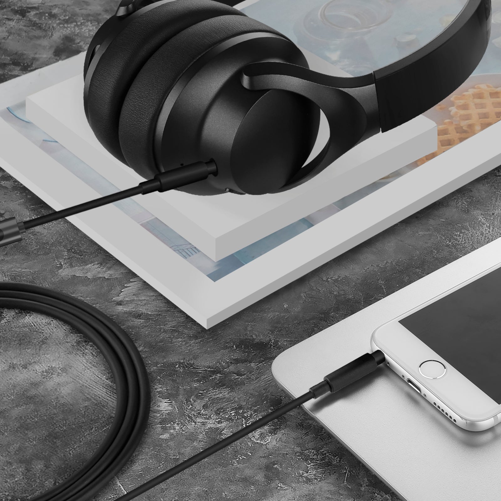 Geekria Audio Cable with Mic Compatible with Anker Soundcore