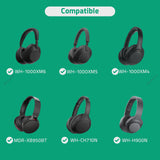 Geekria Audio Cable Compatible with Sony ULT WEAR WH-XB920N WH-H 710N/700N/810, WH-1000XM6/1000XM5/1000XM4 INZONE H5 Headphones, 3.5mm Replacement Stereo Cord (4 ft/1.2 m)