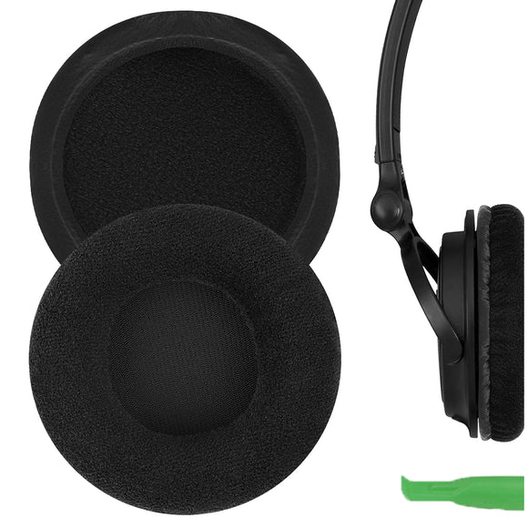 Geekria Comfort Velour Replacement Ear Pads for Sony MDR-V150 V200 V250 V300 V400 ZX300 Headphones Ear Cushions, Headset Earpads, Ear Cups Cover Repair Parts (Black)