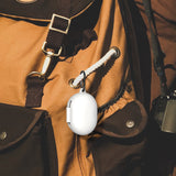 Geekria Silicone Case Cover Compatible with Bose New QuietComfort True Wireless Earbuds, Protective Earphones Skin Cover with Keychain Hook, Charging Port Accessible, Front LED Visible (White)