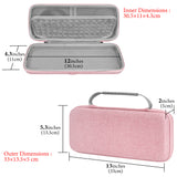 Geekria 60% Compact Keyboard Case, Hard Shell Travel Bag for 61 Keys Computer Mechanical Keyboard, Compatible with SteelSeries Apex Pro Mini / New Apex 9 Mini, HyperX Alloy Origins 60 (Pink)