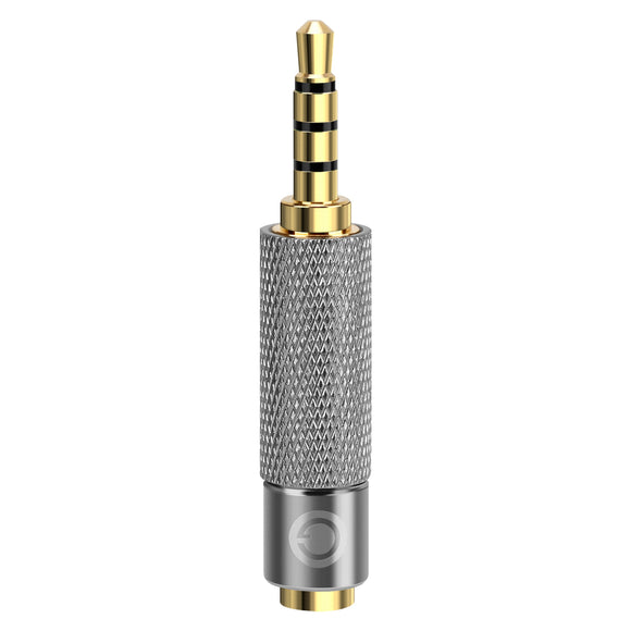 Geekria 3.5mm Balanced Male to 2.5mm Female Audio Adapter, Aluminum Alloy Adapter for Player and Amplifier, Gold-Plated Pins, Compatible with Audio Devices