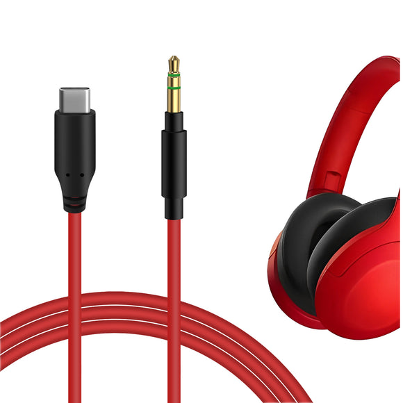 Geekria USB-C Digital to Audio Cable Compatible with Sony ULT WEAR, WH-1000XM6/1000XM5/1000XM4, WH-XB910N, WH-CH720N, INZONE H5, Replacement Type-C Audio Cord (5.6 ft/1.7 m)