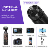 Geekria Metal Mini Tripod for Action Camera, Desktop Tabletop Stand Compact, Portable Travel, Compatible with DJI Osmo Pocket 3, Action 5 Pro Camera (Small / Black)