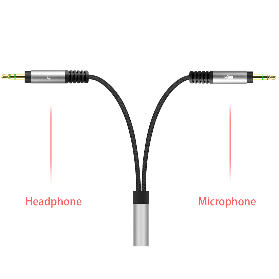 Cable Divisor Para Auriculares Jabra - Cable De Entrenamiento Con 2 Conectores Rápidos, Para Call Centers Y Supervisores