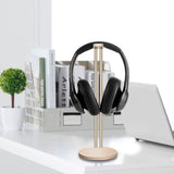 Geekria Aluminum Alloy Headphone Holder for Over-Ear Headphones, Gaming Headset Holder, Desk Display Hanger with Solid Heavy Base, Compatible with Bose, Sony, AKG, ATH, JBL (Champagne Gold)
