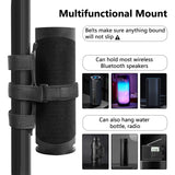 Geekria Universal Portable BT Speaker Mounts Compatible with JBL, Bose, Sony, Anker Speaker, with Adjustable Strap, Hang on Holder Bar Rail Securely, Fits Outdoors, Golf Cart, Biking