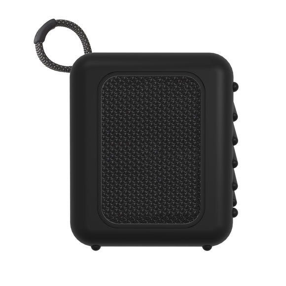 Geekria Silicone Speaker Case Cover Compatible with JBL GO 4 Case, Protective Soft Skin, Replacement Portable Speakers Travel Carrying Sleeve with Keychain Hook (Black)