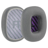 Geekria Comfort Mesh Fabric Replacement Ear Pads for Astro Gaming A10 Gen 2 Headphones Ear Cushions, Headset Earpads, Ear Cups Cover Repair Parts (Grey/Purple)