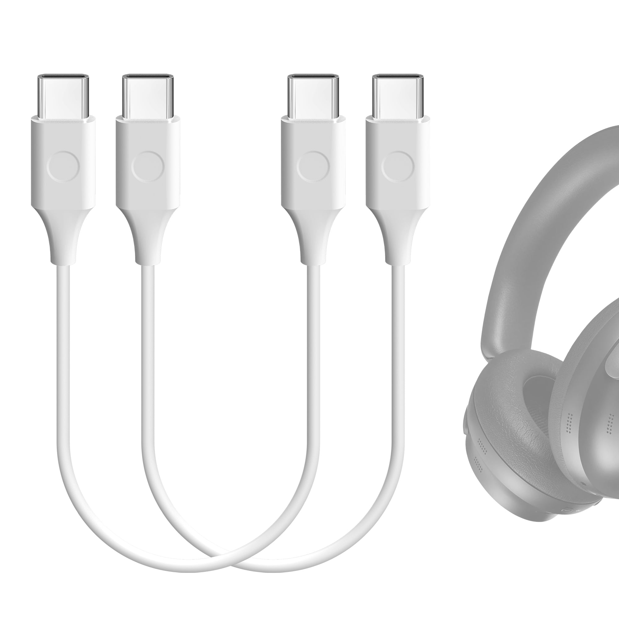 Geekria Type-C Headphones Short Charger Cable Compatible with Bose Ult
