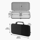 Geekria Keyboard Hard Shell Protective Travel Case, Compatible with Logitech MK470 Slim Wireless Keyboard and Mouse Combo, Logitech MK470 / K585 / K580 (Dark Gray)