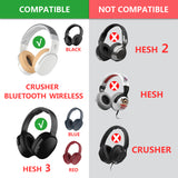 Geekria QuickFit Replacement Ear Pads for Skullcandy Crusher Wireless Crusher Evo Crusher ANC Hesh 3 Hesh EVO Hesh ANC Headphones Ear Cushions, Headset Earpads, Ear Cups Cover Repair Parts (Black)