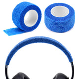 Geekria Non-woven Fabric Headband Cover for Turtle Beach Stealth 700 Gen 3, 600 Wireless, AKG K420, A10, SteelSeries Arctis 1, Nova 1, Logitech G PRO X Headphones (Blue/2 Pcs)