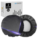 GEEKRIA 2 Pairs Medium Flex Fabric Washable Headphone Covers