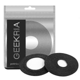 Geekria 2 Pairs Flex Fabric Headphones Ear Covers, Washable & Stretchable Sanitary Earcup Protectors for On-Ear Headset Ear Pads, Sweat Cover for Warm & Comfort (S / Black)