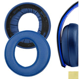 Geekria QuickFit Replacement Ear Pads for Sony PlayStation Gold Wireless Stereo, CECHYA-0083 Headphones Ear Cushions, Headset Earpads, Ear Cups Cover Repair Parts (Blue)