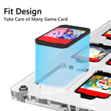 Geekria Game Card Case Compatible with Nintendo Switch 9 Cartridge Slots Holder Protective Shockproof Display Cabinet Game Card Case Transparent Acrylic Game Storage Box Compatible Switch NS NX