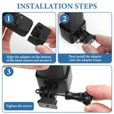 Geekria Camera Extension Adapter Compatible with DJI Osmo Pocket 3, Cold Shoe Mount Camera Extender Frame, Tripod Mount Adapter for Tripod, Bicycle, Backpack Clip, Chest Straps (Black)