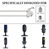 Geekria for Creators Microphone Arm Compatible with Razer Seiren V3 Chroma, V3 Mini, X, Mini Mic Boom Arm with Tabletop Flange Mount, Suspension Stand, Mic Scissor Arm, Desk Mount Holder (White)