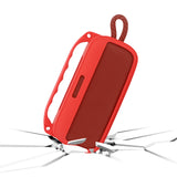 Geekria Silicone Speaker Case Cover Compatible with Bose SoundLink Plus, Protective Soft Skin, Replacement Portable Speakers Travel Carrying Sleeve with Shoulder Strap (Red)