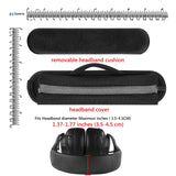 Geekria Large Hook and Loop Headband Cover + Headband Pad Set / Headband Protector with Zipper / DIY Installation No Tool Needed, Compatible with AKG, JBL, Razer, Sennheiser, Turtle Beach (Velour)