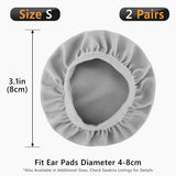 GEEKRIA 2 Pairs Flex Fabric Headphones Ear Covers, Washable & Stretchable Sanitary Earcup Protectors for On-Ear Headset Ear Pads, Sweat Cover for Warm & Comfort