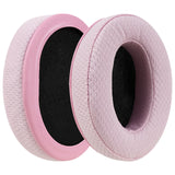 Geekria PRO Extra Thick Mesh Fabric Replacement Ear Pads for HyperX Cloud II, 2, Cloud III, 3, Mix, Alpha, Cloud Flight, Stinger, 2, 2 Core, Revolver S Headphones Ear Cushions, Earpads (Pink)