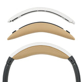 Geekria Protein Leather Headband Pad Compatible with Bose SoundLink AE2, QC25 Headphones, Replacement Band Repair Part (White+Brown)
