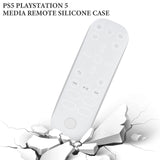 Geekria Silicone Remote Case Compatible with Sony PS5, PlayStation 5 Controller Sleeve, Ergonomic Design, Shock-Absorption Washable, Full Body Protector Skin (White)