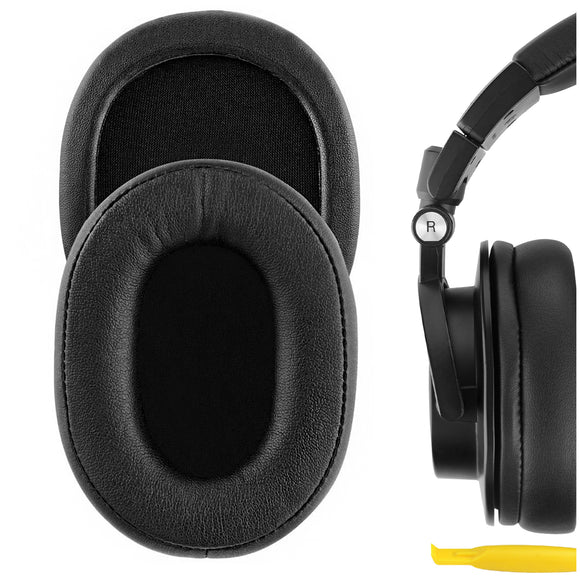 Geekria QuickFit Replacement Ear Pads for Audio Technica ATH-M50X ATH-M50XBT ATH-M60X ATH-M50xBT2 ATH-M50 ATH-M40X ATH-M30 ATH-M20 AR5BT Headset Earpads, Ear Cups Cover Repair Parts (Black)