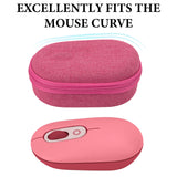 Geekria Mouse Carrying Case, Hard Shell Protective Travel Bag Wireless Mouse Storage Bag, Compatible with Logitech POP Mouse (Rose)