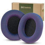 Geekria Mesh Fabric Replacement Ear Pads Compatible with Sony WH-CH700N, WH-CH710N, WH-CH720N Headphones Ear Cushions, Repair Parts (Pink-Blue Gradient)