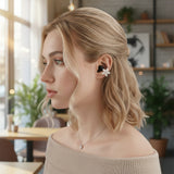 Geekria Snowflake Crystal Charm, Clip-On Earbuds Jewelry Accessories Compatible with HUAWEI FreeClip 2, TOZO OpenEarRing, SHOKZ OpenDots ONE (Silver)